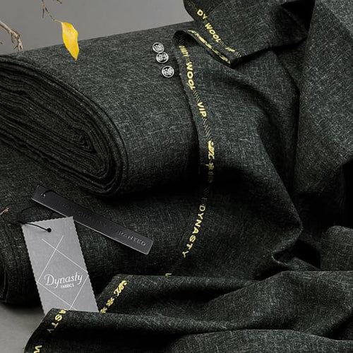 Men's Winter Wool Unstitched Suit — 4 Metres - Charcoal